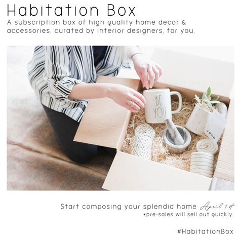 Habitationbox Posted To Instagram Habitation Box Is A Monthly Subscription Box Curated By