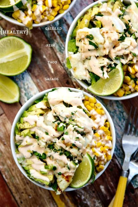 Bake woolworths frozen tempura hake portions according to the package instructions. healthy fish taco salads! SO good - you'll never think ...
