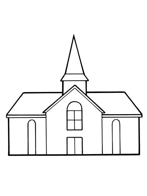 Free Church Building Clipart Black And White Download Free Church