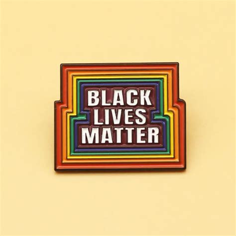Black Lives Matter Enamel Pins English Letters Metal Cartoon Brooch Men