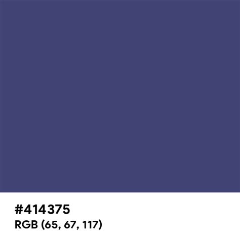 Faded Navy Blue Color Hex Code Is 414375