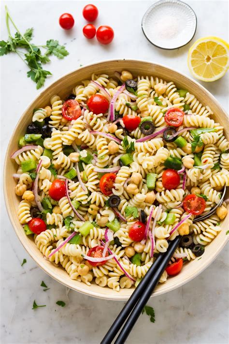 I looked through a lot of recipes and combined. QUICK & EASY VEGAN PASTA SALAD - THE SIMPLE VEGANISTA