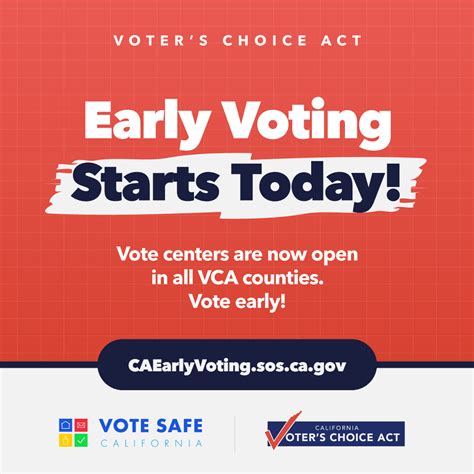Ca Sos Vote On Twitter Hey California Vote Centers Are Now Open For
