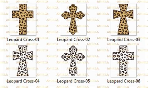 Leopard Cross Svg Cross Svg Cheetah Print Cross Bundle Etsy