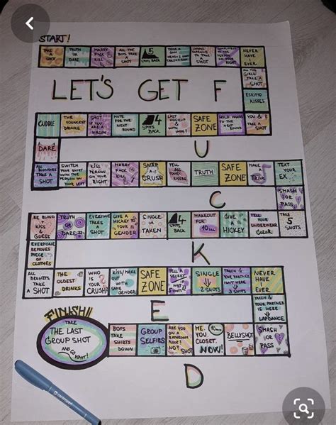 A Game Board With Words And Pictures On It That Read Let S Get F