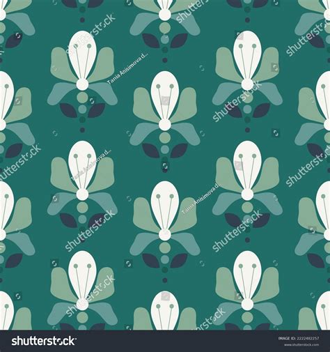 Colorful Seamless Pattern Floral Wallpaper Modern Stock Vector Royalty
