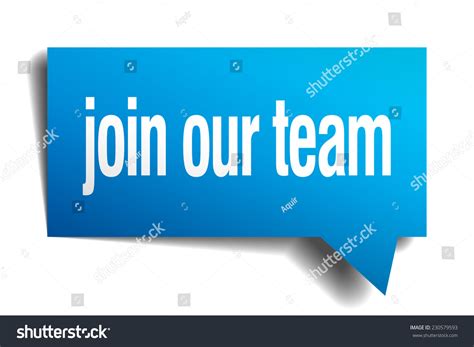 Join Our Team Blue 3d Realistic Stock Vector Royalty Free 230579593