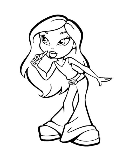 Printable Bratz Dolls Coloring Pages Clip Art Library