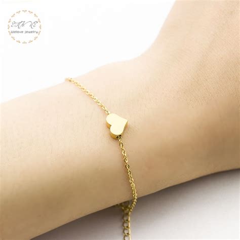 Wholesale Lovely Heart Charm Bracelet For Women Dainty Girlfriend Gift