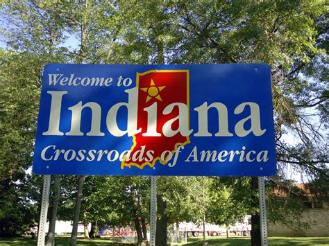 Indiana Welcome Sign Sports Backers