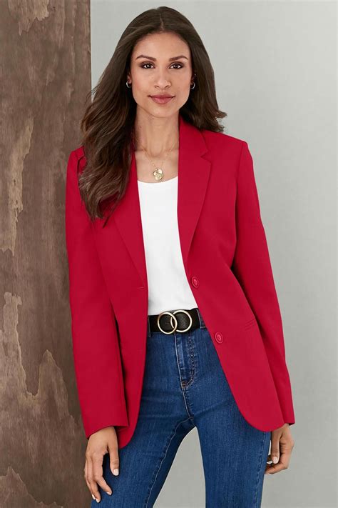 Casual Blazer Blazers Womens Fashion Blazer Blazer Outfits Red