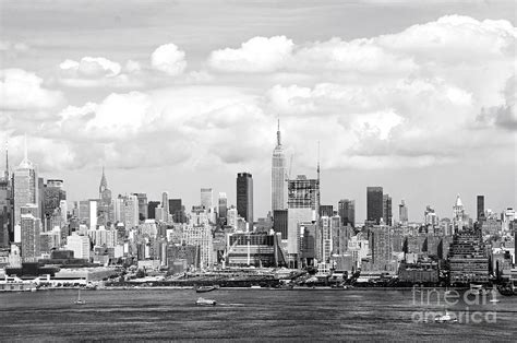 Manhattan Skyline In Black And White Photograph By Regina Geoghan