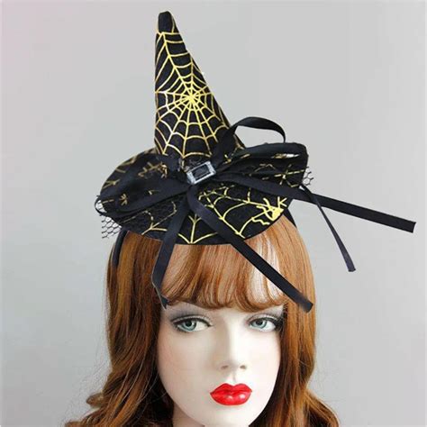 Halloween Headband Witch Hat Hair Hoop Headpiece For Halloween Party