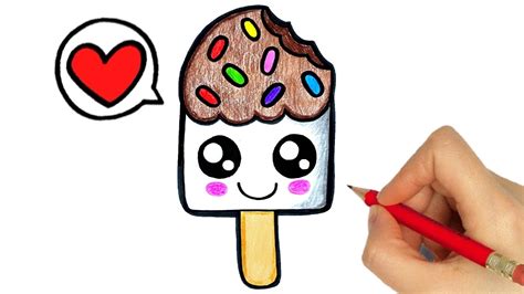 How To Draw Ice Cream Kawaii Drawing A Cute Ice Cream Dibujos