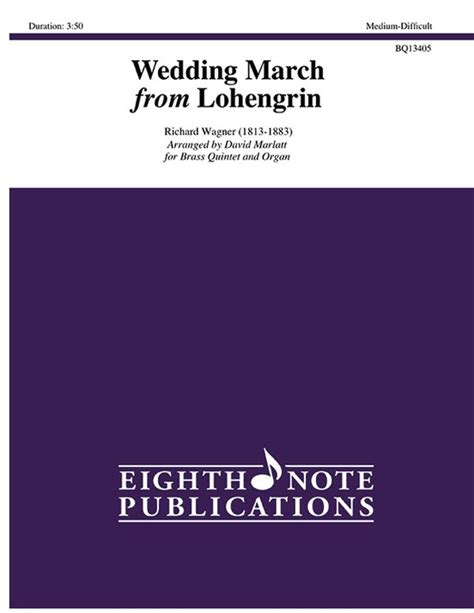 Wedding March From Lohengrin Brass Quintet And Organ Score And Parts Richard Wagner Sheet Music