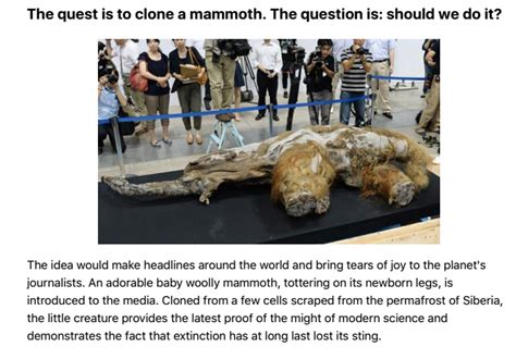 Cloning Extinct Animals Jonathans Classroom