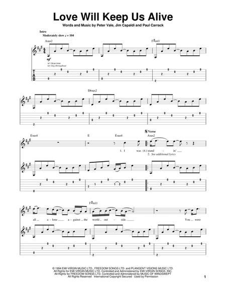 Love Will Keep Us Alive By The Eagles Digital Sheet