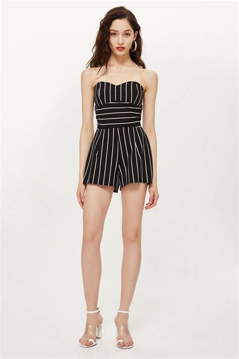 Strapless Playsuit By Love Playsuits And Jumpsuits Clothing Topshop Strapless Playsuit