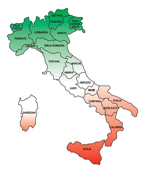 Übersicht aller länder und regionen, die als. ITALIEN - inostrivinis Webseite!