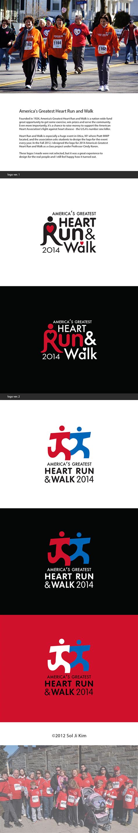 America S Greatest Heart Run Walk Logo Design On Behance