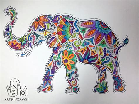 Colorful Elephant Drawing At Getdrawings Free Download