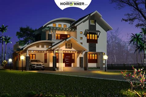 28 Kerala House Plan 3d View