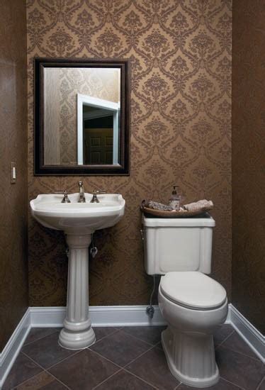 Free Download Wallpapered Powder Room 374x550 For Your Desktop