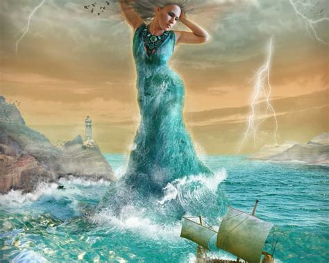 Sea Queen Fantasy Boat Lightning Woman Sea HD Wallpaper Peakpx