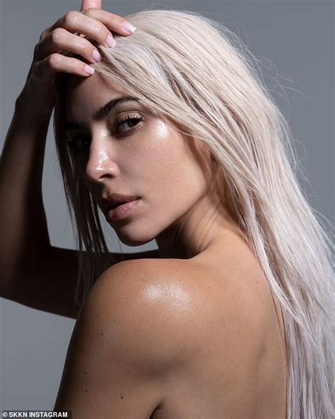 Kim Kardashian Shows Off Her Flawless Complexion As She Goes Topless To
