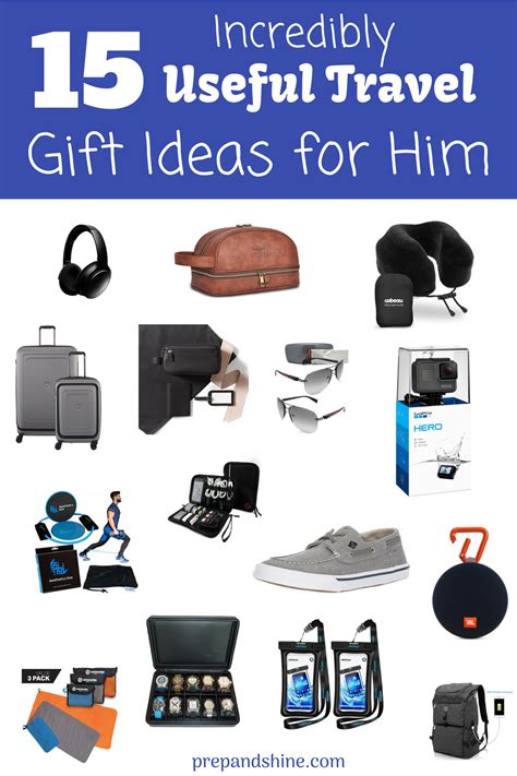 Whether he's a car fanatic, outdoor type or simply loves tech, we'll help you find the right gift to make. 15 Incredibly Useful Travel Related Gift Ideas for Him ...