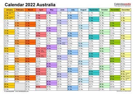 Australian Printable Calendar 2022 Calendar Example And Ideas