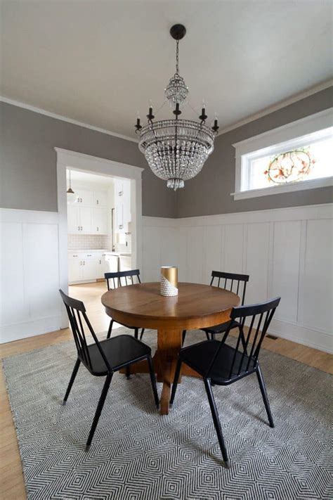 Discover modern design inspiration for your home. DIY Board and Batten Dining Room - Bright Green Door