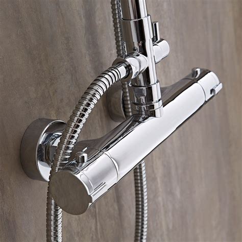 Milano Select Chrome Thermostatic Mixer Shower With Shower Head Hand