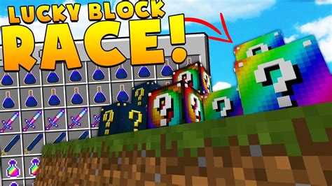 Minecraft Rainbow Lucky Blocks Vs Spiral Lucky Blocks Race