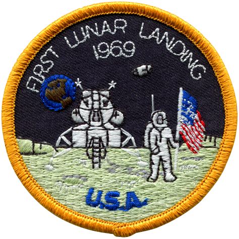 1st Lunar Landing Souvenir Version | Lunar landing, Nasa emblem, Apollo 11 mission
