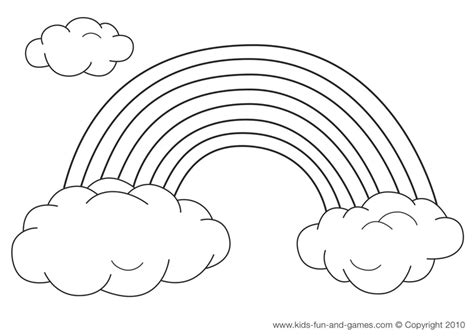A rainbow is a meteorological phenomenon that is caused by reflection, refraction and dispersion of light in water droplets resulting in a spectrum of light appearing in the sky. Rainbow coloring page | The Sun Flower Pages