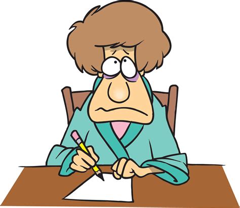 Writer Clipart Woman Writer Writing A Letter Clipart Png Download