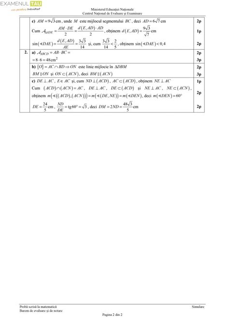 Barem de evaluare și de notare. Barem evaluare si notare - simulare Evaluare Nationala ...