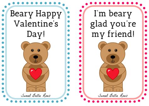 Free Valentine's Day Printables- Sweet Bella Roos | Valentines printables, Valentines printables ...
