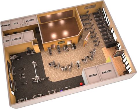 3d Gym Render Vertical 800×639 Píxeles Diseño De Gimnasio Sala