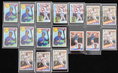 lot detail 1983 85 darryl strawberry new york mets topps baseball trading cards lot of 17 w