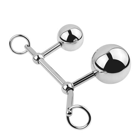 stainless steel anal hook male metal two removeable balls anal beads butt plug hook fetish slave