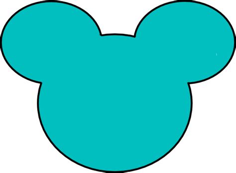 Teal Mickey Mouse Outline Clip Art At Vector Clip Art