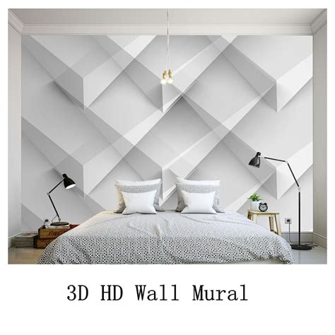 Modern White Luxury Wallpapers For Walls 3d Geometric Patterns Non
