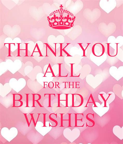 Thank You All For The Birthday Wishes Poster Celina