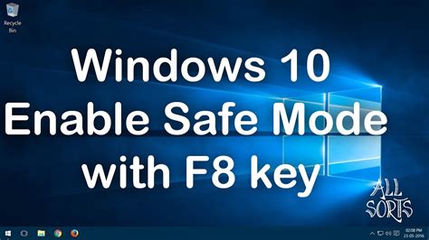Enable F8 To Boot Into Safe Mode In Windows 10 Youtube