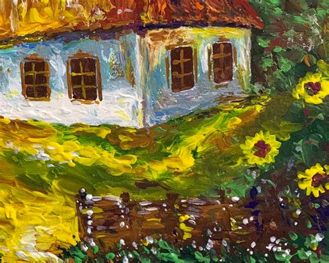 Ukrainian Landscape Oil Original Painting Wall Canvas Art 12 Etsy