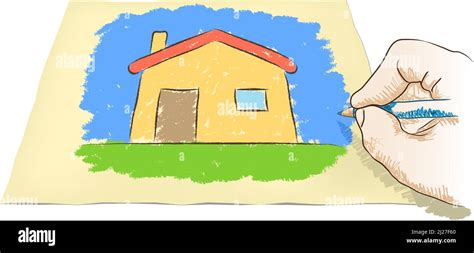 Hand Draws A House Vector Illustration Stock Vector Image And Art Alamy