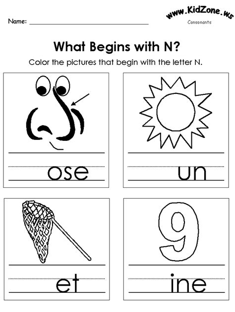 Color The Pictures Beginning Letter Sounds Phonics Lessons Phonics