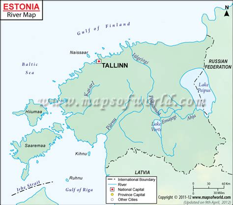 Estonia River Map